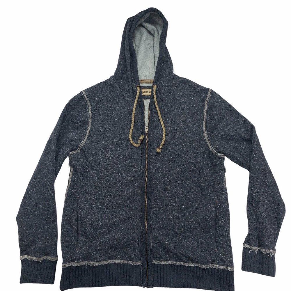 Jeremiah Vintage-Inspired Navy Zip Hoodie Sweatshirt NWOT
